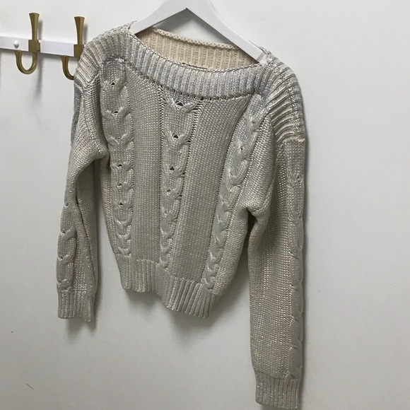 Women's Cream Cable Knit Steve Madden Debbi Sweater